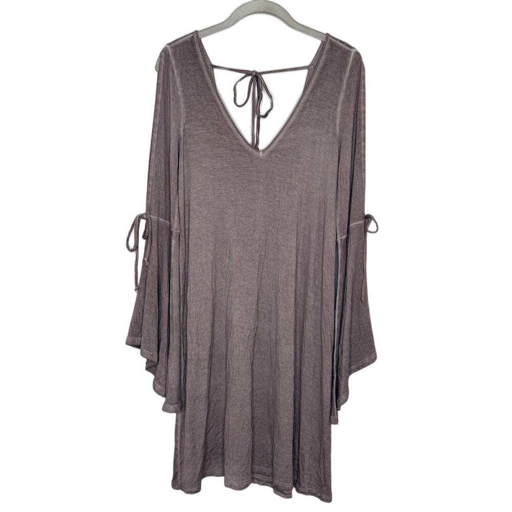 American Eagle Outfitters Mini Dress Light Purple Long Bell Sleeve Size M NWT